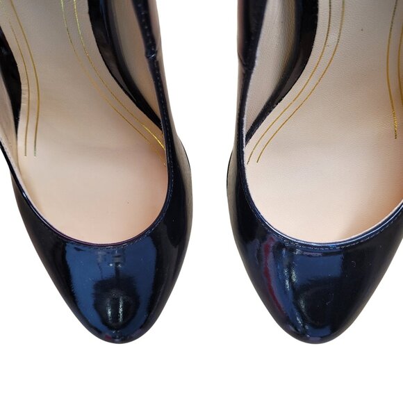 Cole Haan Black Patent Heels Chelsea Stiletto 3.75" Heel Sz 7.5 - Picture 8 of 10